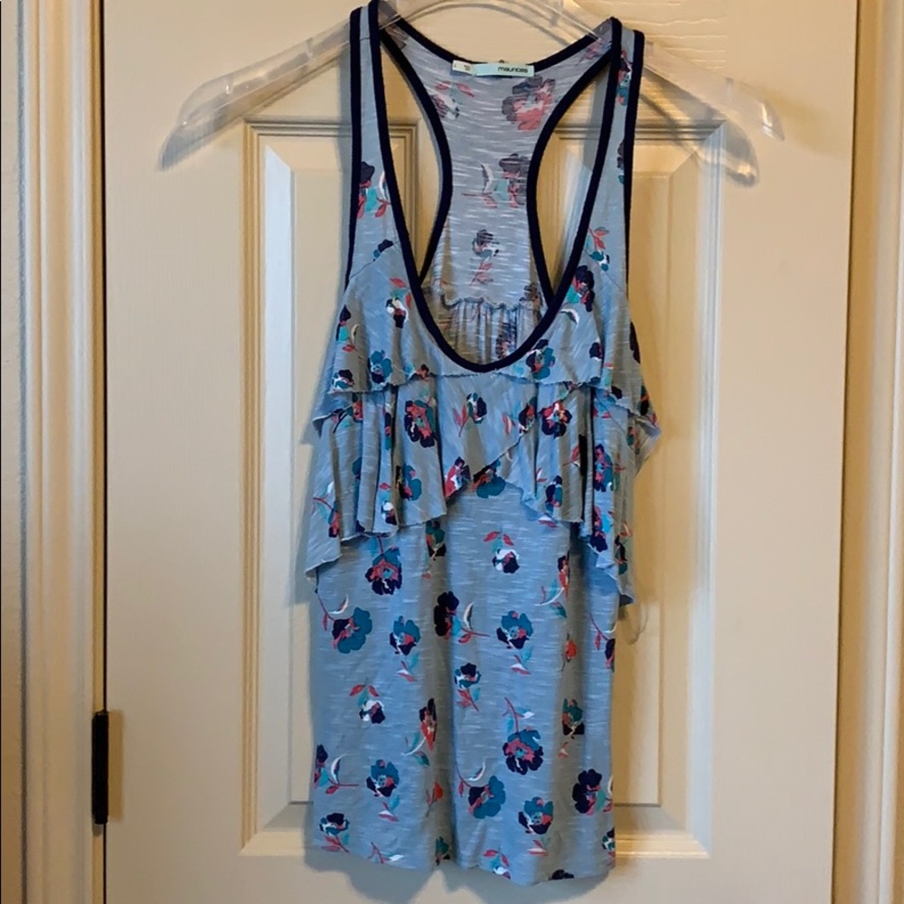 Floral Tank with Razorback 🖤